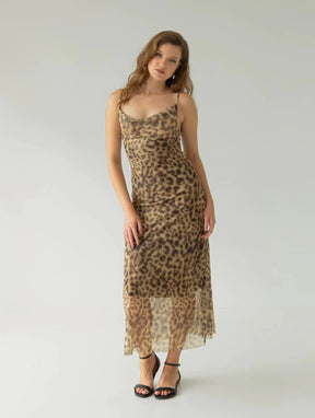 Animal Print Tulle Dress