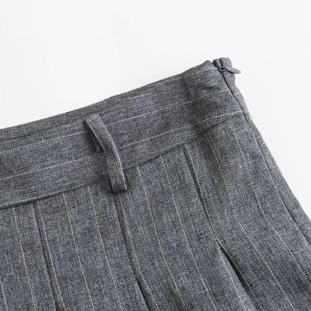 Madah Pinstripe Skirt - Set