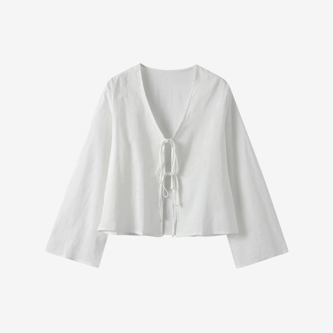 Yulia Linen-Style Blouse