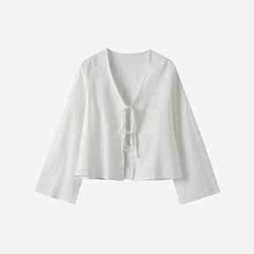 Yulia Linen-Style Blouse