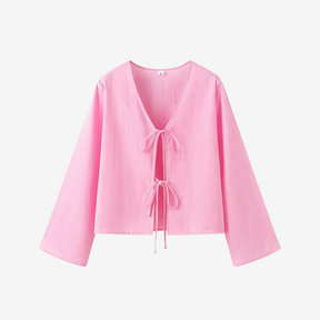 Yulia Linen-Style Blouse