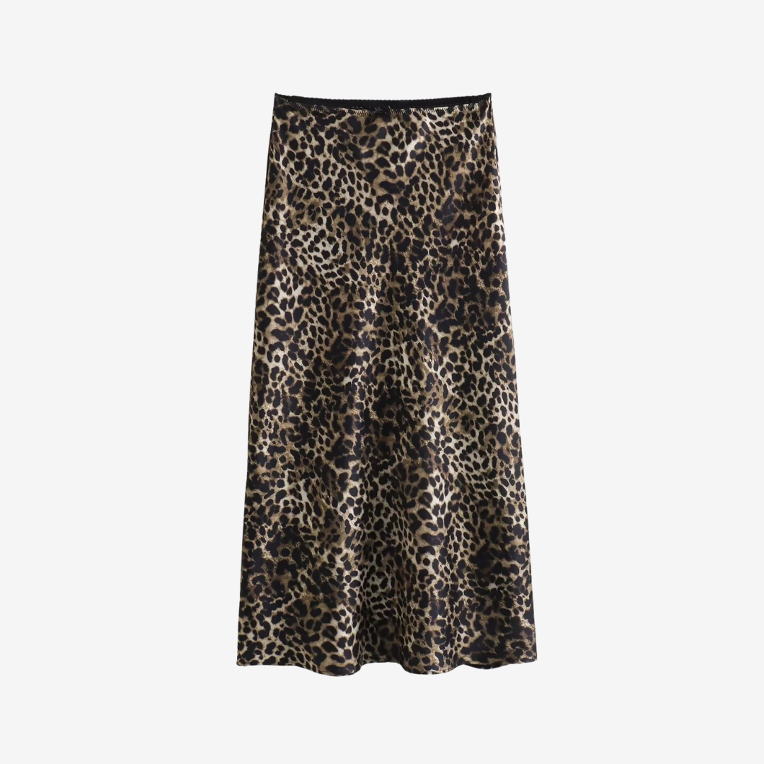 Lidia Animal Print Midi Skirt