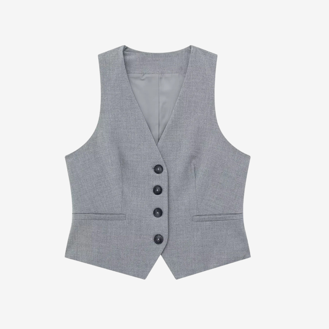 Aurora Linen-Style Vest - Set