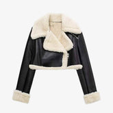 Luana Cropped Faux Leather Jacket