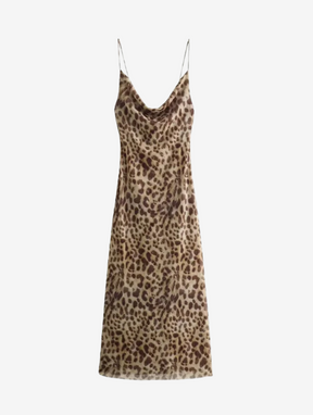 Animal Print Tulle Dress