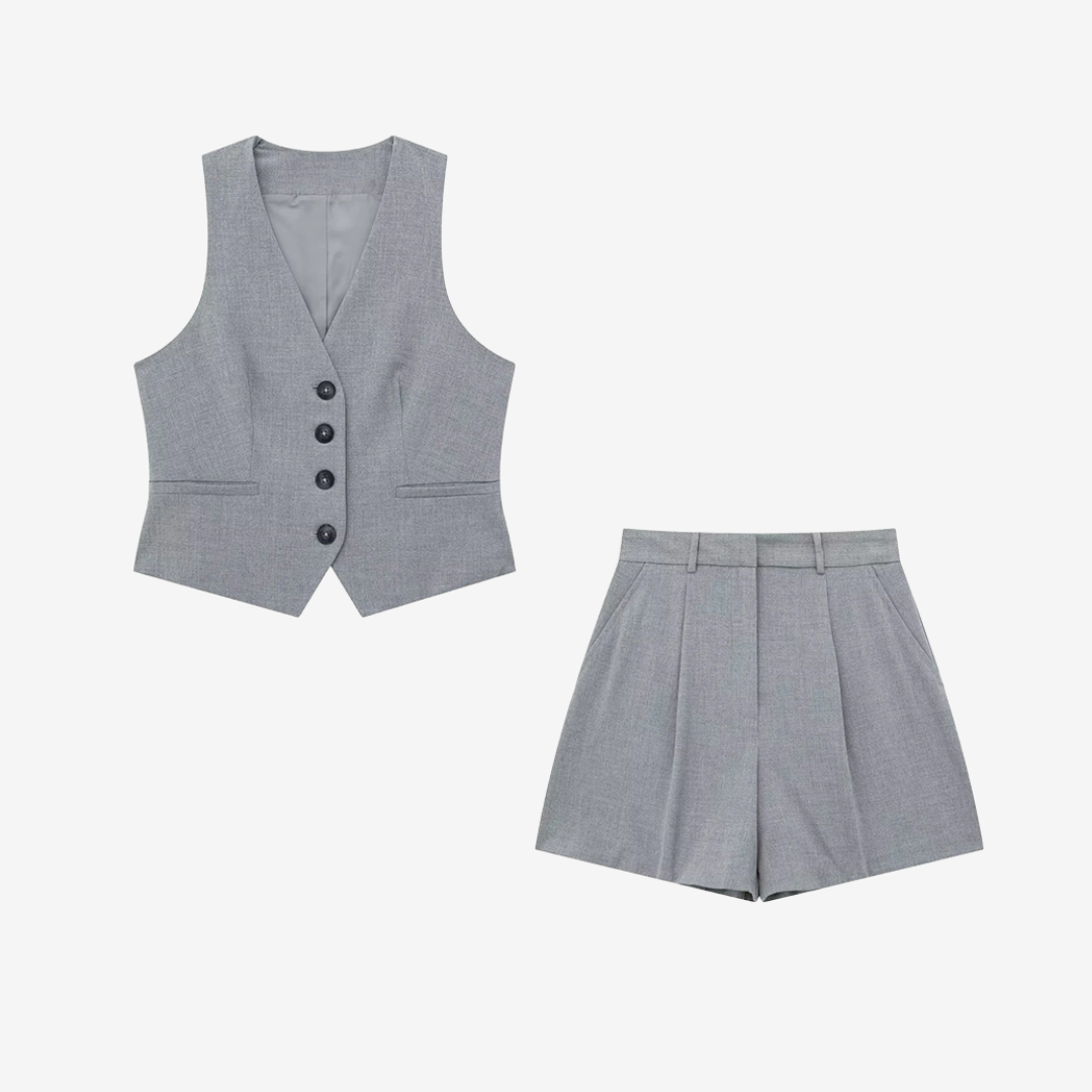 Aurora Linen-Style Shorts - Set