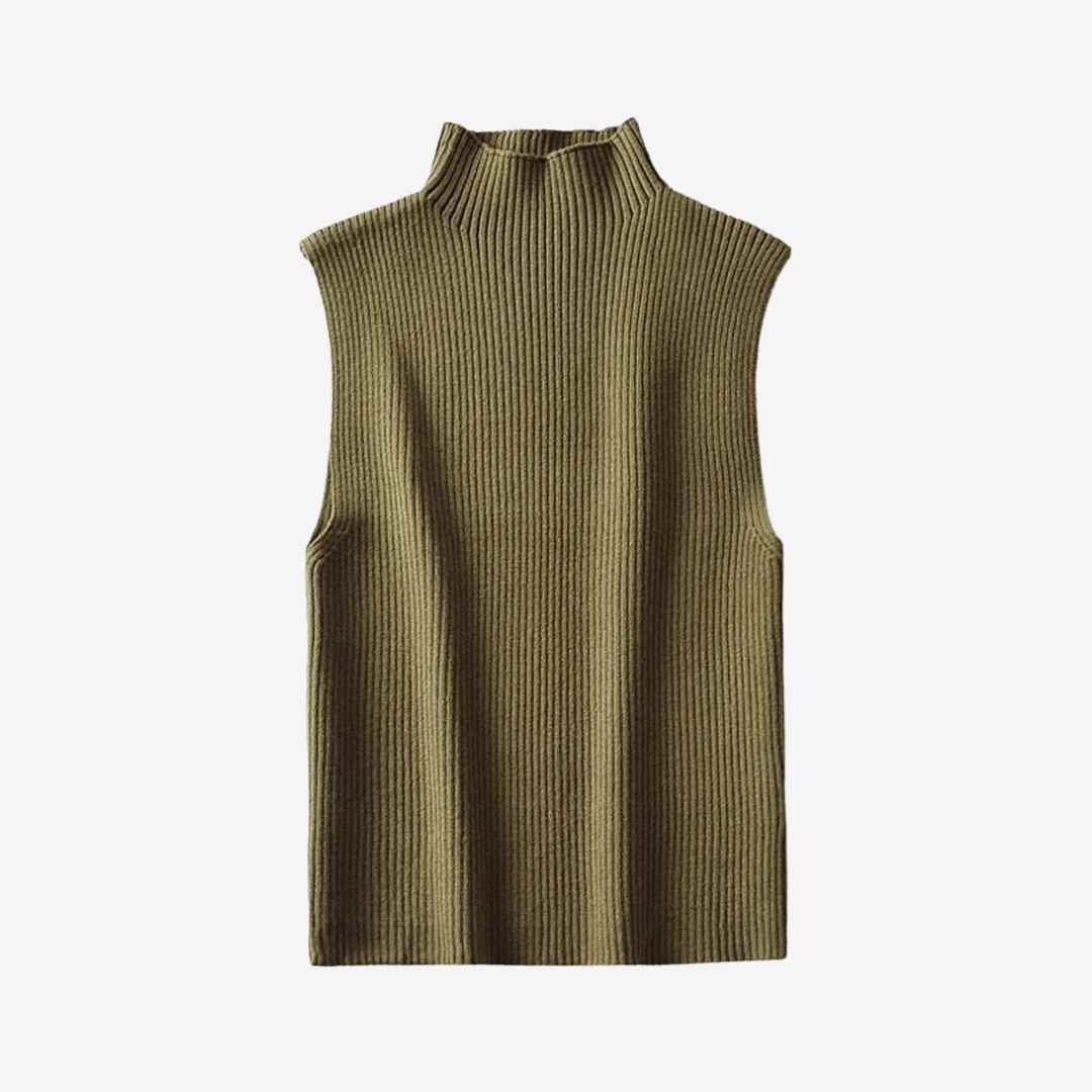 Madu High-Neck Knit Tank Top