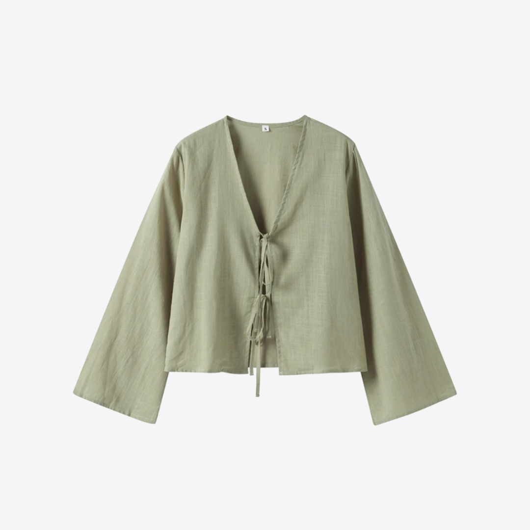 Yulia Linen-Style Blouse