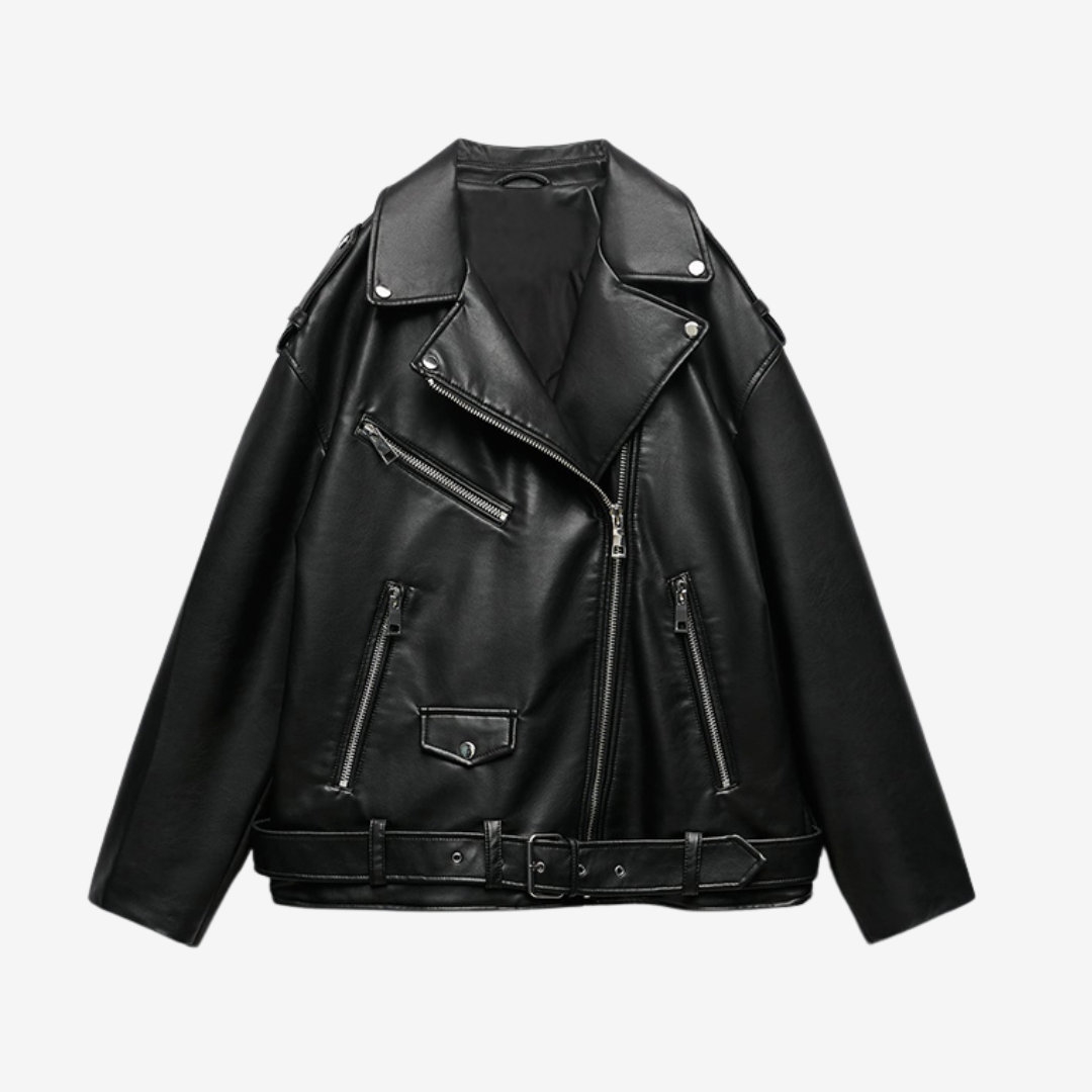 Livia Oversized Faux Leather Jacket