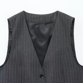 Pietra Pinstripe Vest - Set