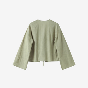 Yulia Linen-Style Blouse