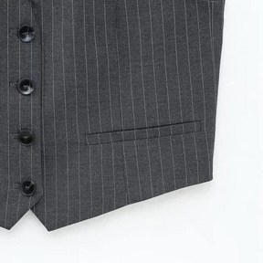 Pietra Pinstripe Vest - Set