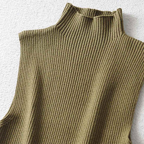 Madu High-Neck Knit Tank Top